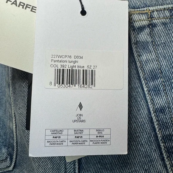 The Attico Blue Paneled Jeans NWT - Picture 11 of 13